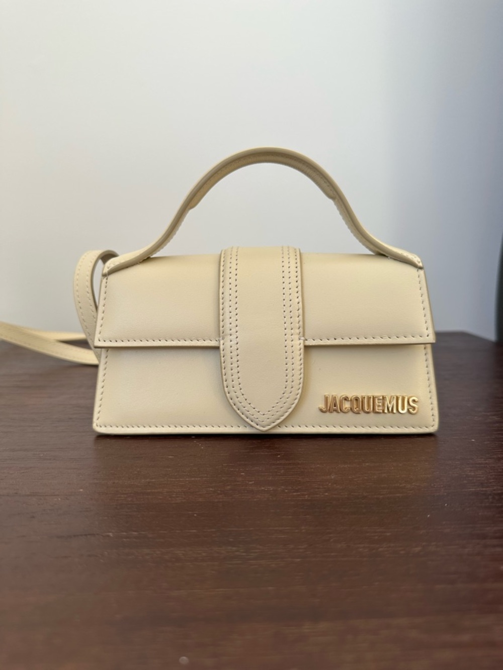 Jacquemus Cream Le Grand Chiquito Top Handle Mini Bag - Picture 3 of 9